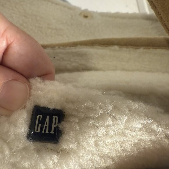 GAP Tan Shearling Suede Shoulder Bag – Soft Furry Winter Purse - Picture 4 of 4